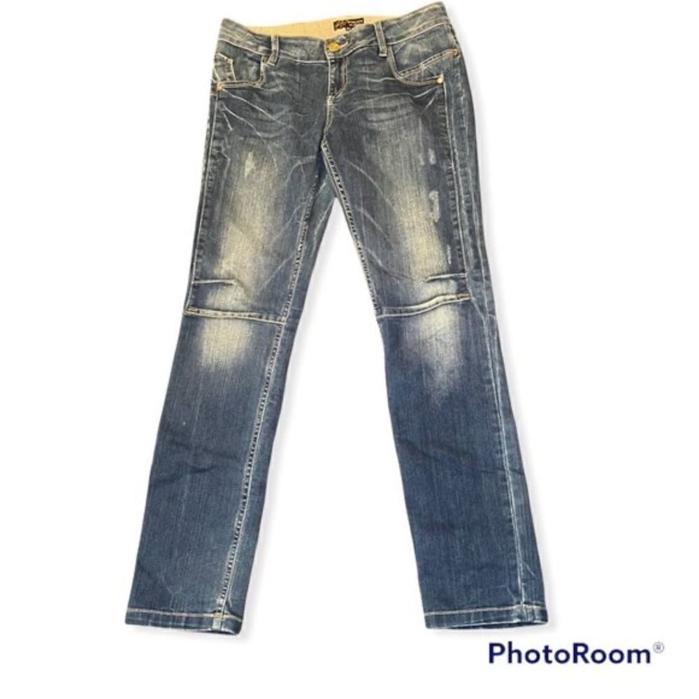 Vintage A.B.S.by Allen Schwartz Womens Blue Stretchy Straight Jeans Size 31